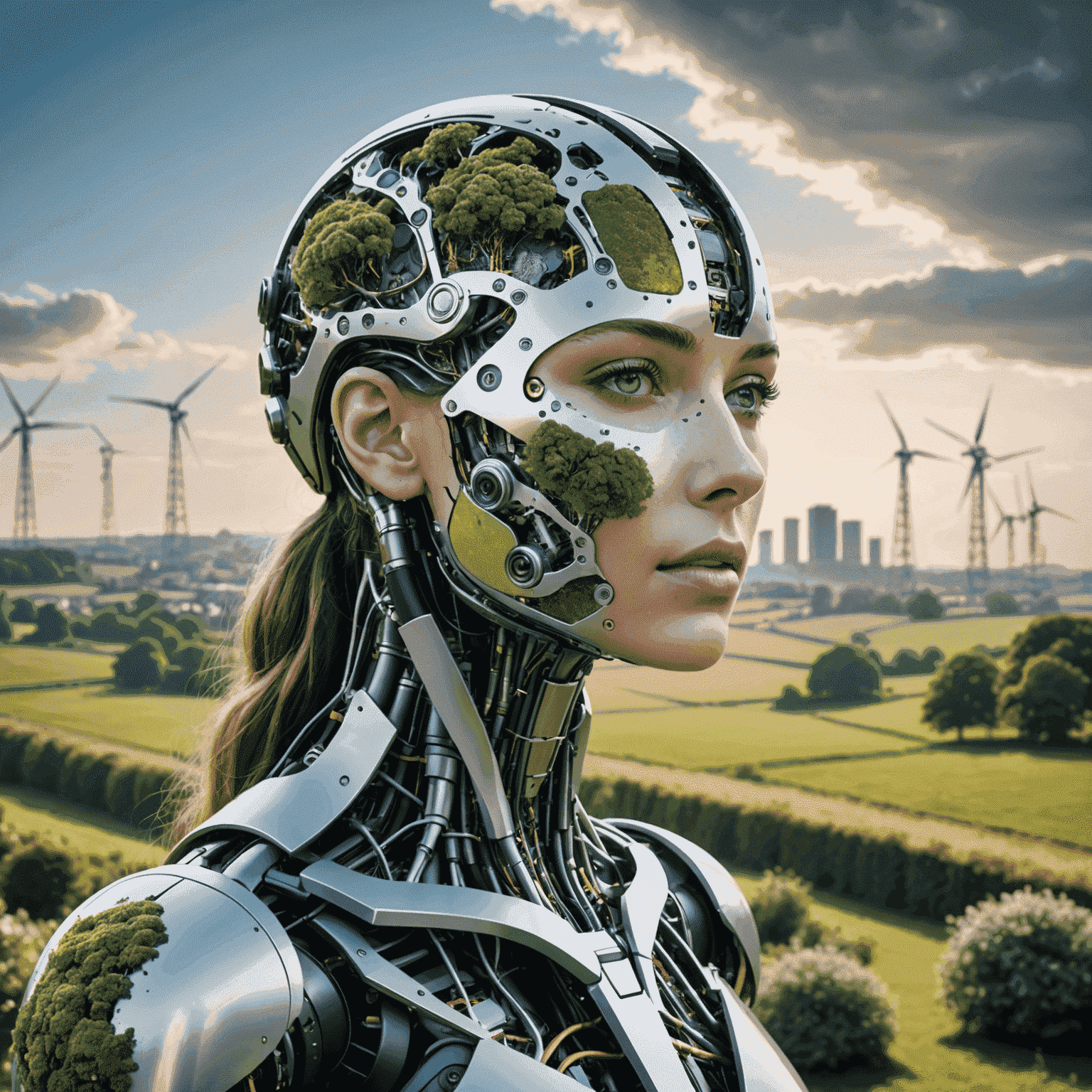 An image illustrating how artificial intelligence (AI) is transforming digital landscapes in the UK, with visual elements representing AI algorithms, machine learning, and their impact on various industries.