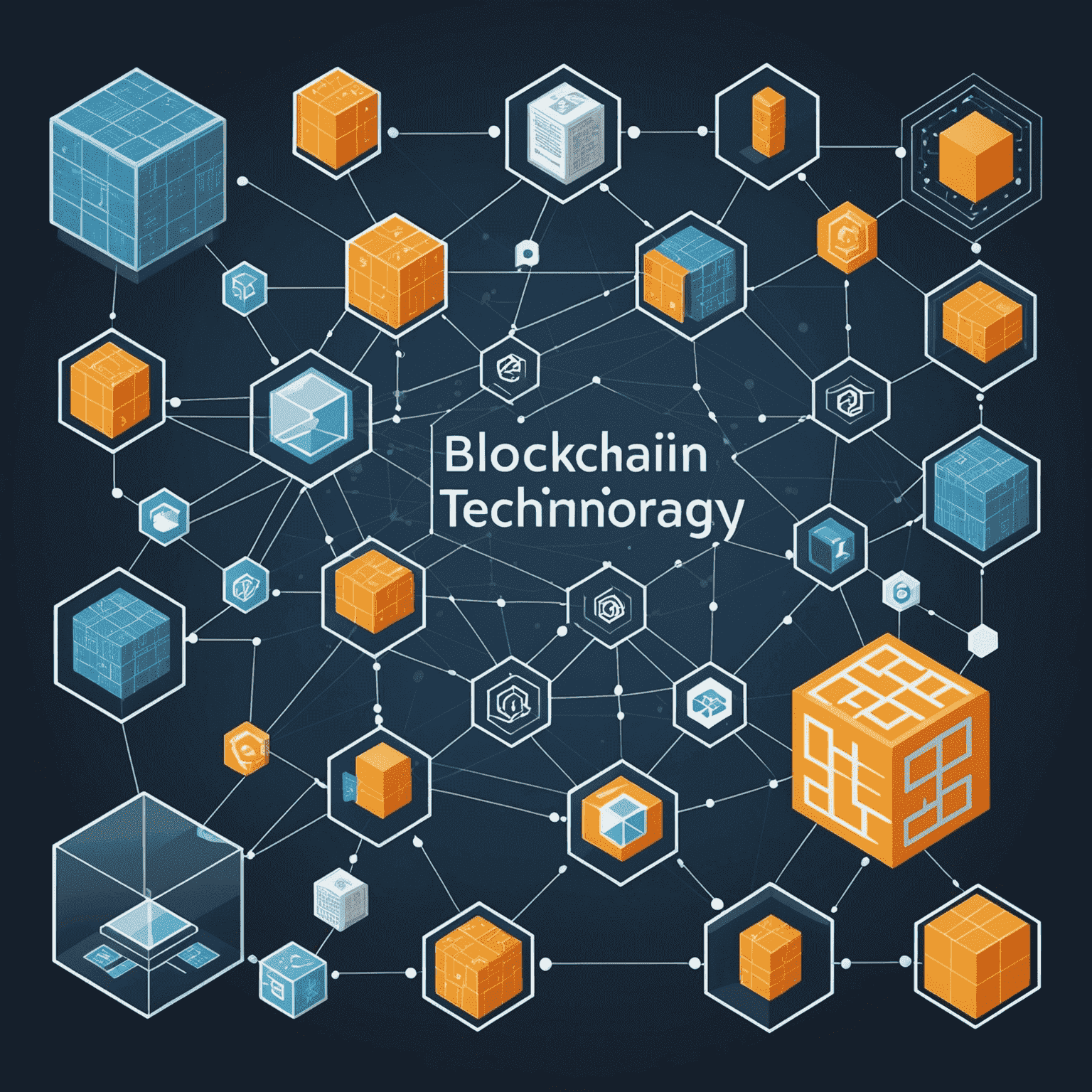 An image showcasing the rise of blockchain technology in the UK, with visual elements representing distributed ledgers, smart contracts, and the potential for blockchain to disrupt traditional systems across various sectors.